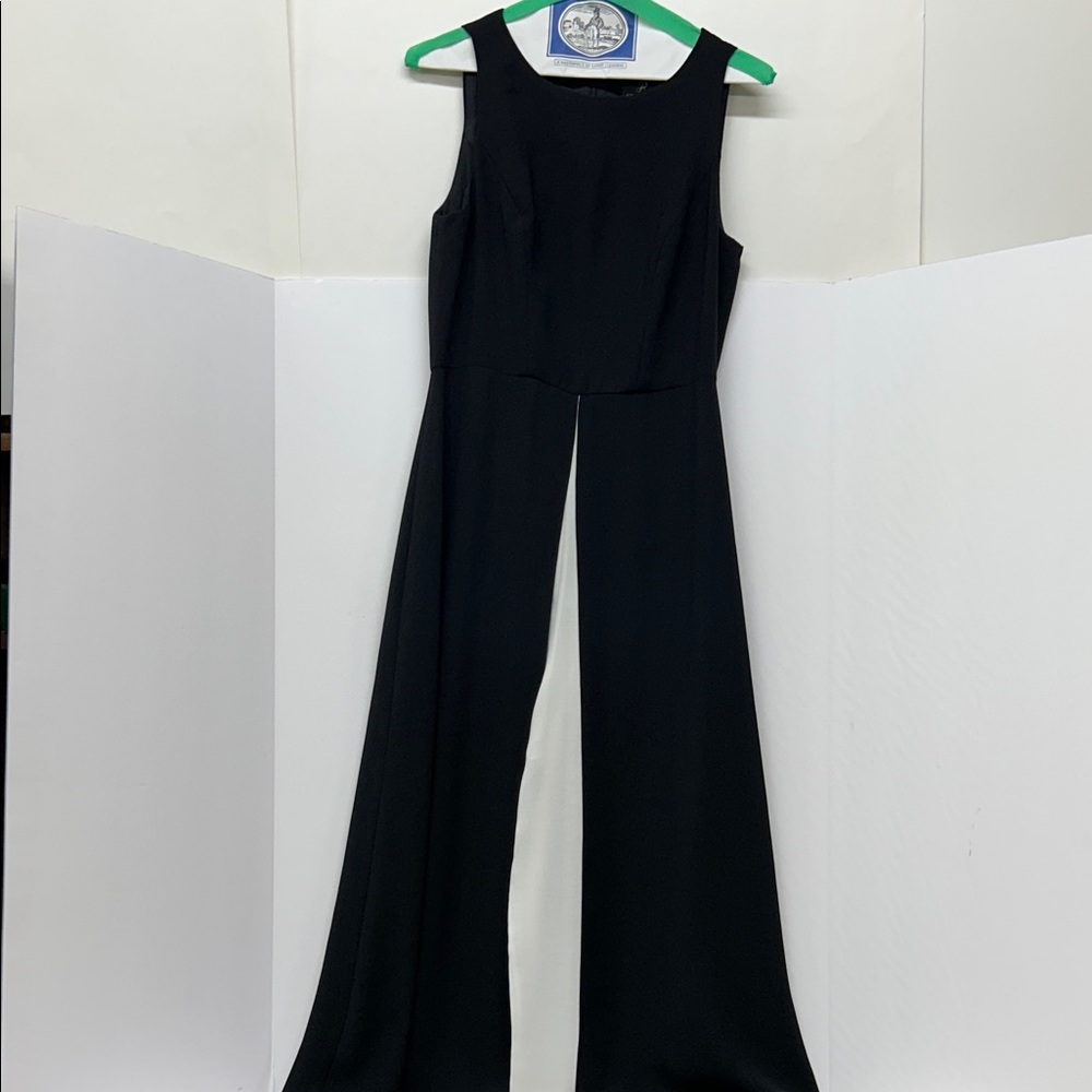 Adrianna Papell Black and White Sleeveless Jumpsuit